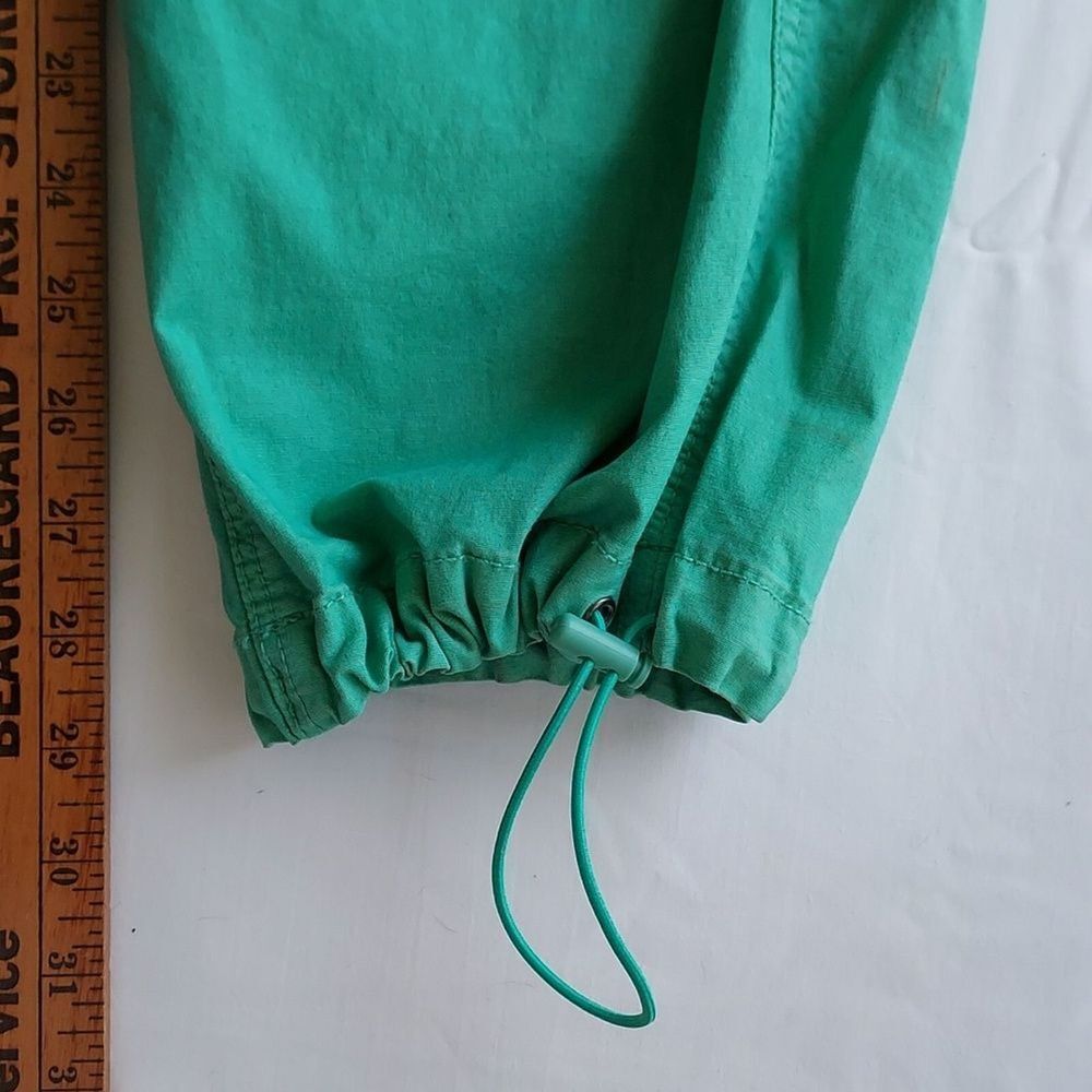 American Eagle XXS Snappy Stretch Low Rise Parachute Pants Green Baggy Y2K - Picture 8 of 12